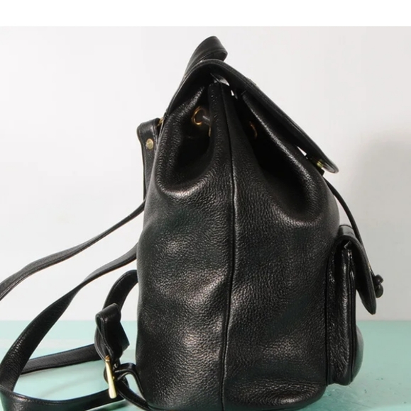 MCM Black Leather Backpack Authentic + A Dust Bag - Picture 4 of 8